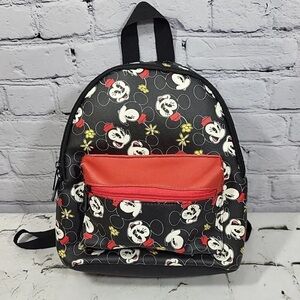 Mickey Mouse Mini Backpack with Red Pocket